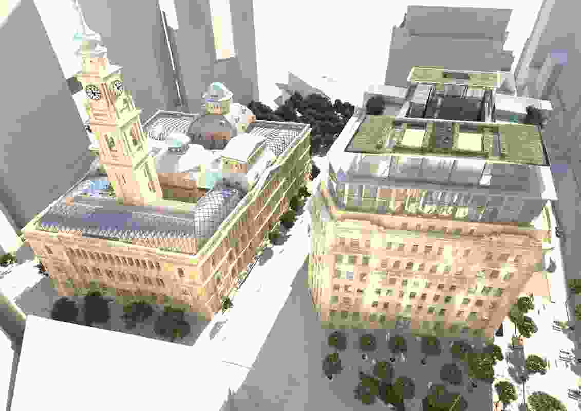 The proposed redevelopment of Sydney's historic sandstone buildings in Bridge Street, designed by Make.