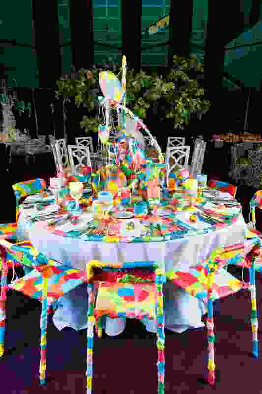 Designer Dale Hardiman’s table appeared like colourful globules of bubblegum and was made from a biodegradable and food- safe polyester plastic.