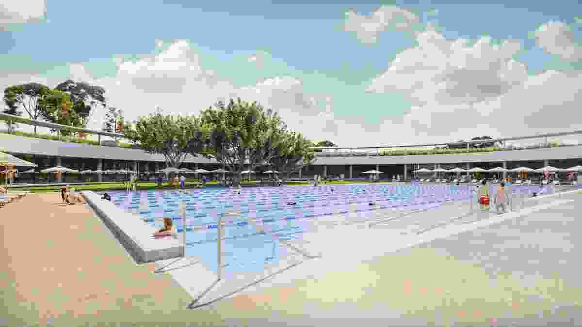 Parramatta’s aquatic and leisure centre designed by Grimshaw, Andrew Burges Architects and McGregor Coxall.