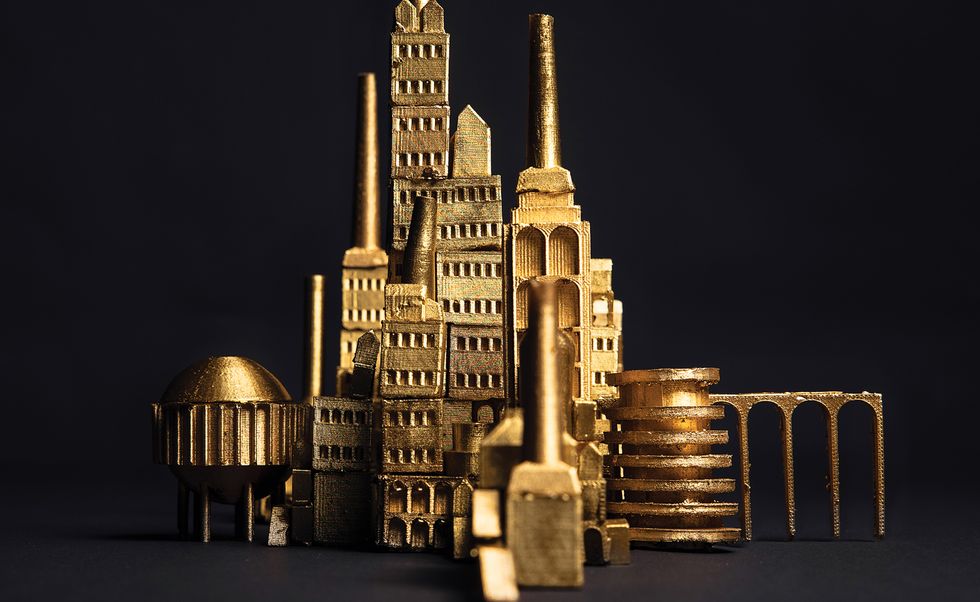 All that glitters: Architect creates shimmering miniature cityscapes ...